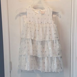 White polka Dotted Dress 5T